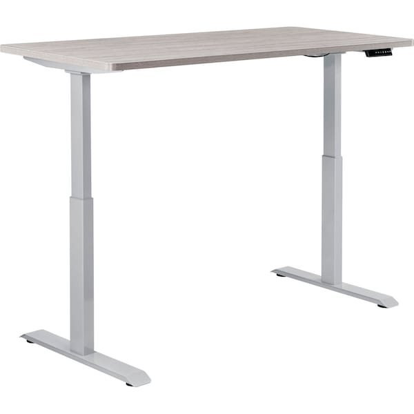 Interion By Global Industrial Sit Stand Desk, 30 in D X 28 to 46 in H, 48 in W X 695779GYGY - main